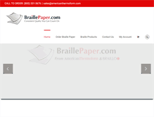 Tablet Screenshot of braillepaper.com